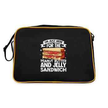 Nur hier für das Peanut Butter and Jelly Sandwich - Retro Tasche - Schwarz/Gold - Hinten