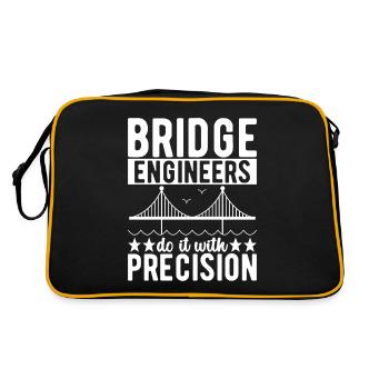 Bridge Engineer Bridge Construction - Retro Bag - black/gold - Back