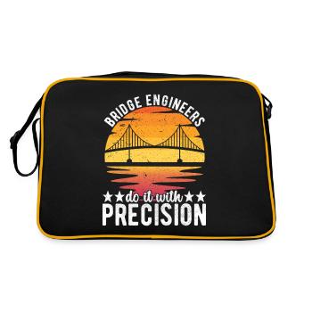 Bridge Engineer Bridge Construction - Retro Bag - black/gold - Back