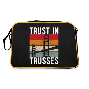 Bridge Engineer Bridge Construction - Retro Bag - black/gold - Back