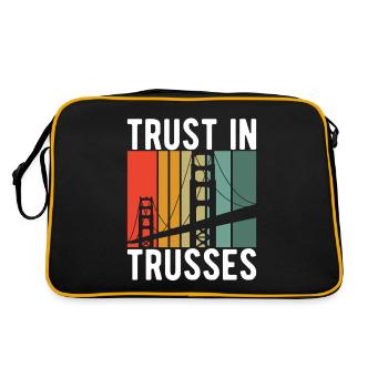 Bridge Engineer Bridge Construction - Retro Bag - black/gold - Back