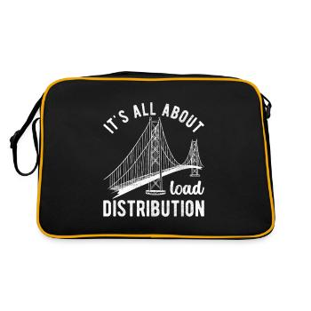 Bridge Engineer Bridge Construction - Retro Bag - black/gold - Back