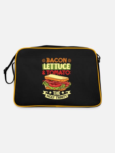 Die heiligen drei - BLT sandwich - Retro Tasche - Schwarz/Gold - Hinten