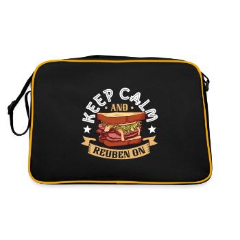 Restez calme et mangez votre Reuben - Sac Retro - noir/or - Dos