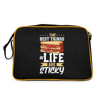 Les meilleures choses sont collantes - PB&J Sandwich - Sac Retro - noir/or - Dos