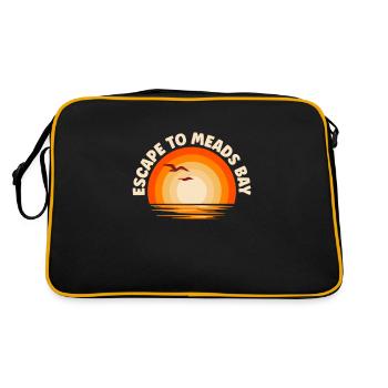 I'm fleeing to Meads Bay - Retro Bag - black/gold - Back