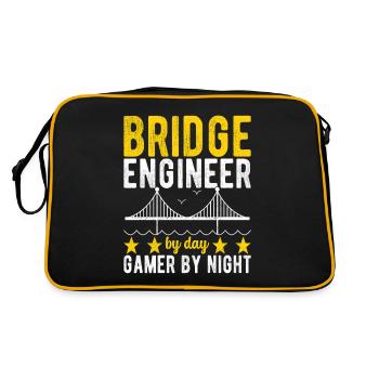 Bridge Engineer Bridge Construction - Retro Bag - black/gold - Back