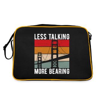 Bridge Engineer Bridge Construction - Retro Bag - black/gold - Back