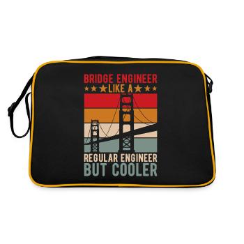 Bridge Engineer Bridge Construction - Retro Bag - black/gold - Back