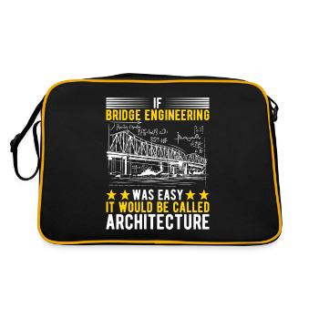 Bridge Engineer Bridge Construction - Retro Bag - black/gold - Back