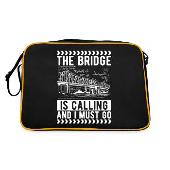 Bridge Engineer Bridge Construction - Retro Bag - black/gold - Back