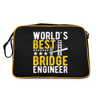 Bridge Engineer Bridge Construction - Retro Bag - black/gold - Back