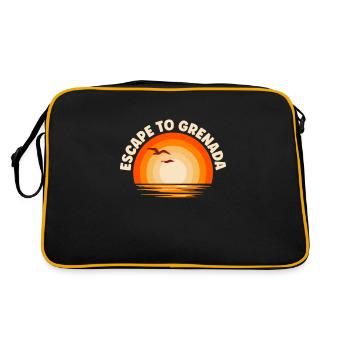 I'm fleeing to Grenada - Retro Bag - black/gold - Back