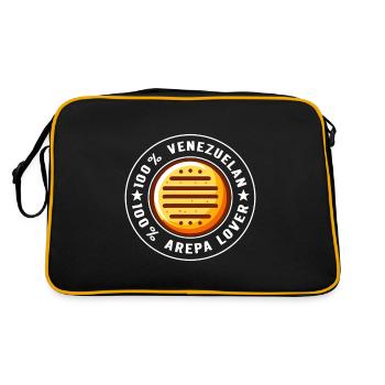 Venezolanische Arepas - Retro Tasche - Schwarz/Gold - Hinten