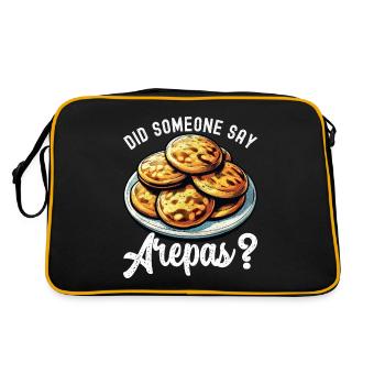 Venezolanische Arepas - Retro Tasche - Schwarz/Gold - Hinten