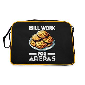 Venezolanische Arepas - Retro Tasche - Schwarz/Gold - Hinten
