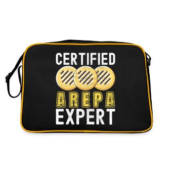 Venezolanische Arepas - Retro Tasche - Schwarz/Gold - Hinten