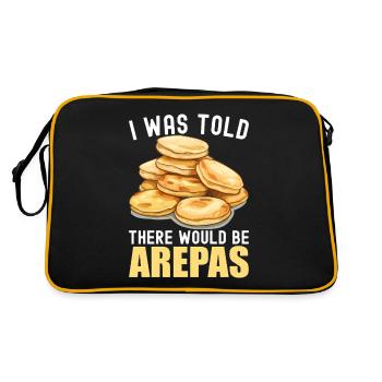 Venezolanische Arepas - Retro Tasche - Schwarz/Gold - Hinten