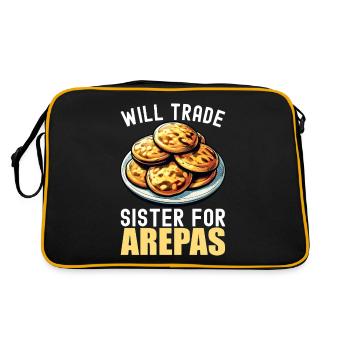 Venezolanische Arepas - Retro Tasche - Schwarz/Gold - Hinten