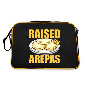 Venezolanische Arepas - Retro Tasche - Schwarz/Gold - Hinten