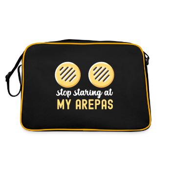 Venezolanische Arepas - Retro Tasche - Schwarz/Gold - Hinten