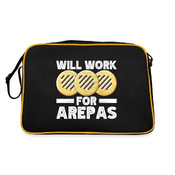 Venezolanische Arepas - Retro Tasche - Schwarz/Gold - Hinten