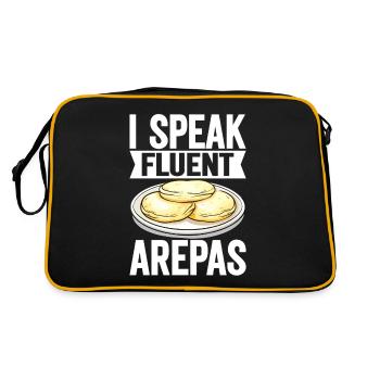Venezolanische Arepas - Retro Tasche - Schwarz/Gold - Hinten