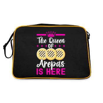 Venezolanische Arepas - Retro Tasche - Schwarz/Gold - Hinten