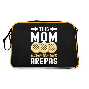 Venezolanische Arepas - Retro Tasche - Schwarz/Gold - Hinten
