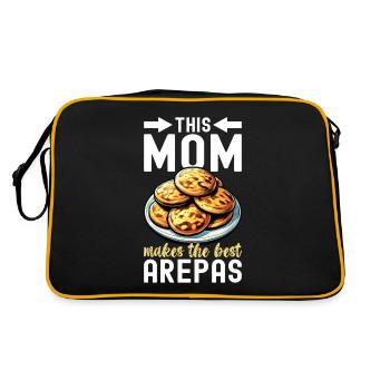 Venezolanische Arepas - Retro Tasche - Schwarz/Gold - Hinten