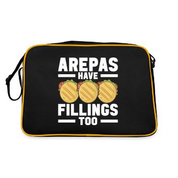 Venezolanische Arepas - Retro Tasche - Schwarz/Gold - Hinten
