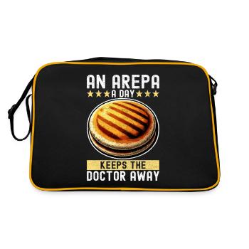 Venezolanische Arepas - Retro Tasche - Schwarz/Gold - Hinten