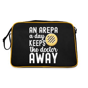 Venezolanische Arepas - Retro Tasche - Schwarz/Gold - Hinten