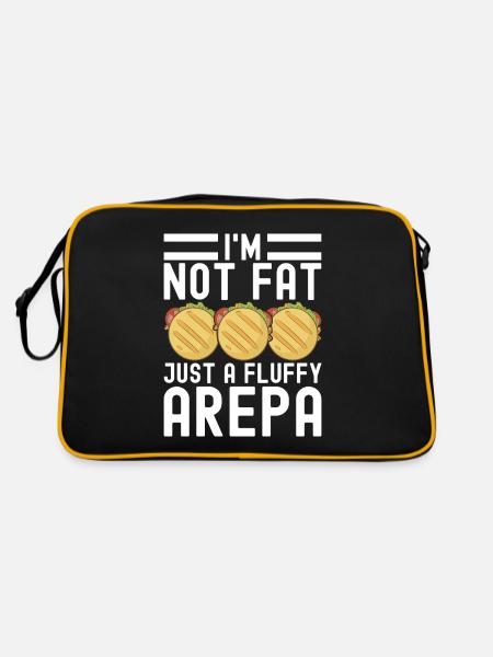 Venezolanische Arepas - Retro Tasche - Schwarz/Gold - Hinten