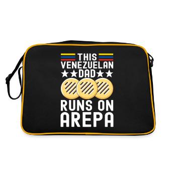 Venezolanische Arepas - Retro Tasche - Schwarz/Gold - Hinten