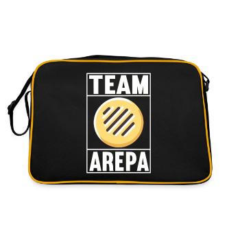 Venezolanische Arepas - Retro Tasche - Schwarz/Gold - Hinten