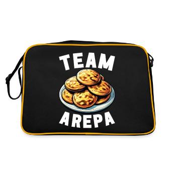 Venezolanische Arepas - Retro Tasche - Schwarz/Gold - Hinten