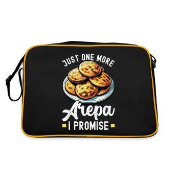 Venezolanische Arepas - Retro Tasche - Schwarz/Gold - Hinten