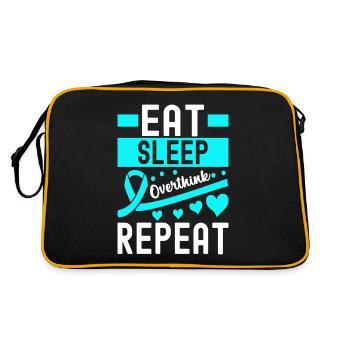 Angststörung Anxiety disorder - Retro Tasche - Schwarz/Gold - Hinten