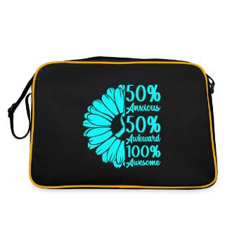 Angststörung Anxiety disorder - Retro Tasche - Schwarz/Gold - Hinten