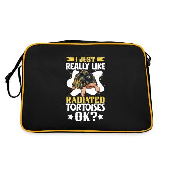 J’adore ma tortue rayonnée - Sac Retro - noir/or - Dos
