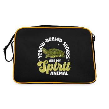 My Spirit Animal - Yellow-cheeked Turtle - Retro Bag - black/gold - Back