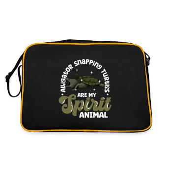 My Spirit Animal - Alligator Turtle - Retro Bag - black/gold - Back