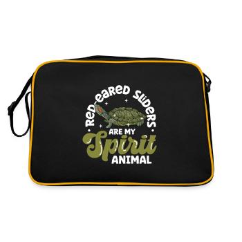 My Spirit Animal - Red-eared Turtle - Retro Bag - black/gold - Back