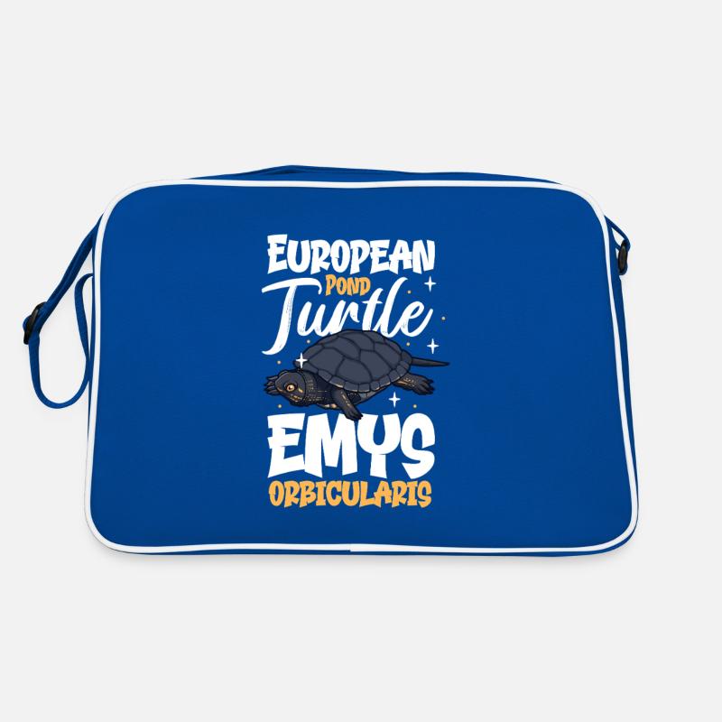 European pond turtle Retro Bag