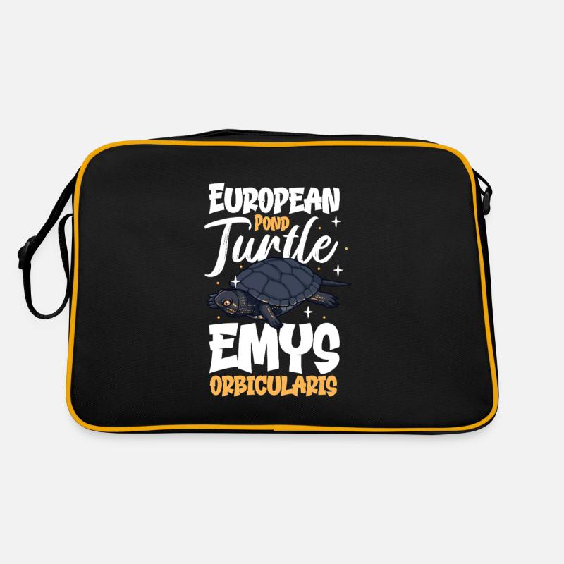 European pond turtle Retro Bag