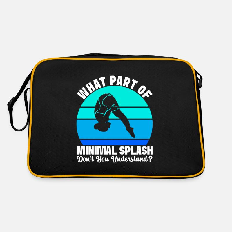 Kunstspringen Turmspringer Sprungbrett Retro Tasche