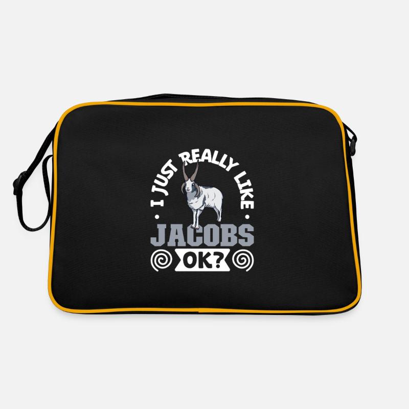 Ich liebe mein Jakobschaf Retro Tasche