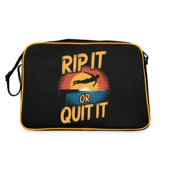 Kunstspringen Turmspringer Sprungbrett - Retro Tasche - Schwarz/Gold - Hinten