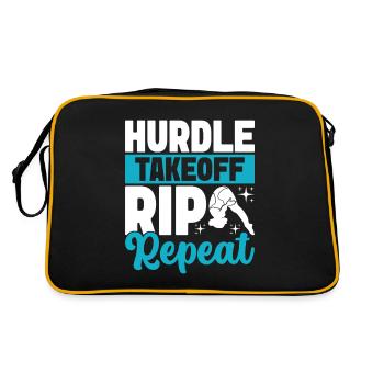 Kunstspringen Turmspringer Sprungbrett - Retro Tasche - Schwarz/Gold - Hinten